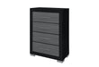 EMMA BLACK/GREY CHEST - De Avenue Furniture