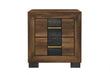 OPTIMUS BROWN/BLACK NIGHTSTAND - De Avenue Furniture