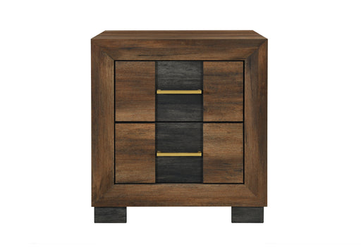 OPTIMUS BROWN/BLACK NIGHTSTAND - De Avenue Furniture