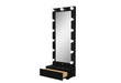 ELLA BLACK NARROW TALL MIRROR WITH DRAWER AND SPEAKER - De Avenue Furniture