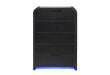 BECKETT WHT/BLK CHEST W/ LED - De Avenue Furniture