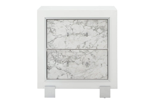 SANTORINI WHITE NIGHTSTAND - De Avenue Furniture