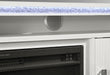 LILY WHITE ENTERTAINMENT UNIT 72 W/ LED, SPEAKERS, CRYSTAL INSERTS - De Avenue Furniture