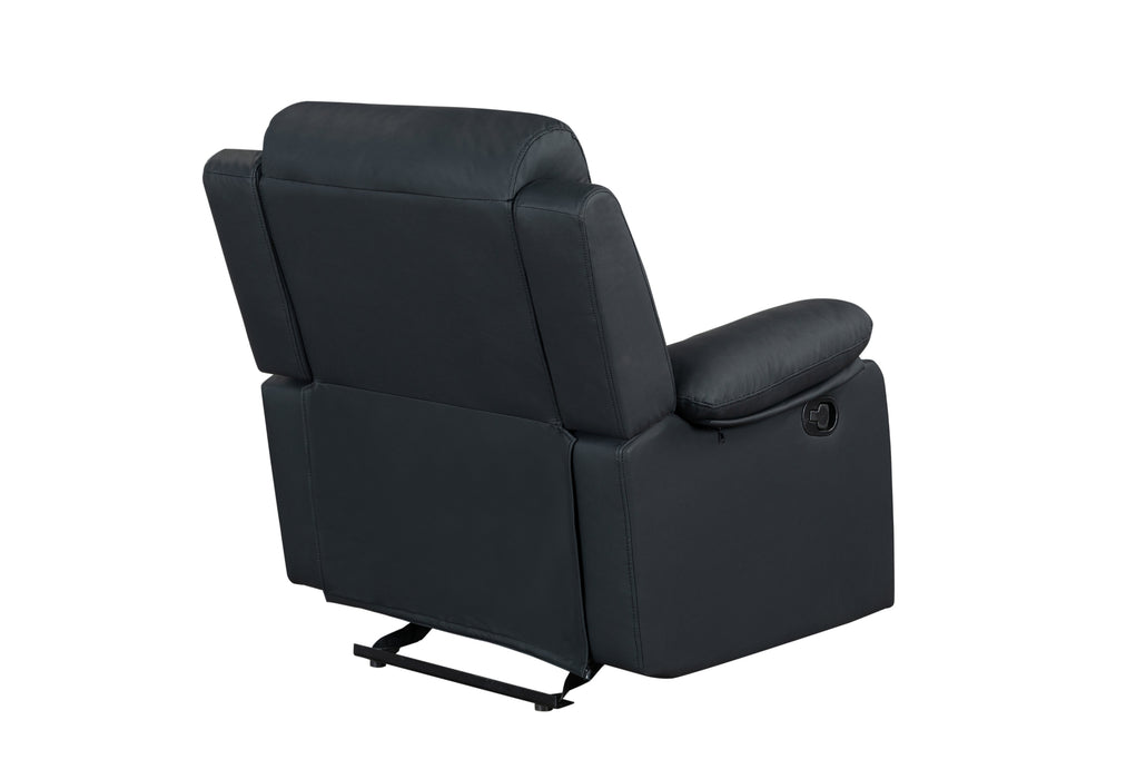 U6026 BLACK PU 72A GLIDER RECLINER WITH LED - De Avenue Furniture