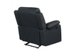 U6026 BLACK PU 72A GLIDER RECLINER WITH LED - De Avenue Furniture