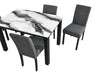 D8032DT PANDA DINING TABLE & D9026DC BLK DINING CHAIR - De Avenue Furniture