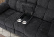 U6000 BLACK CONSOLE RECLINING LOVESEAT - De Avenue Furniture