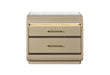 GENESIS GOLD NIGHTSTAND WITH LED - De Avenue Furniture