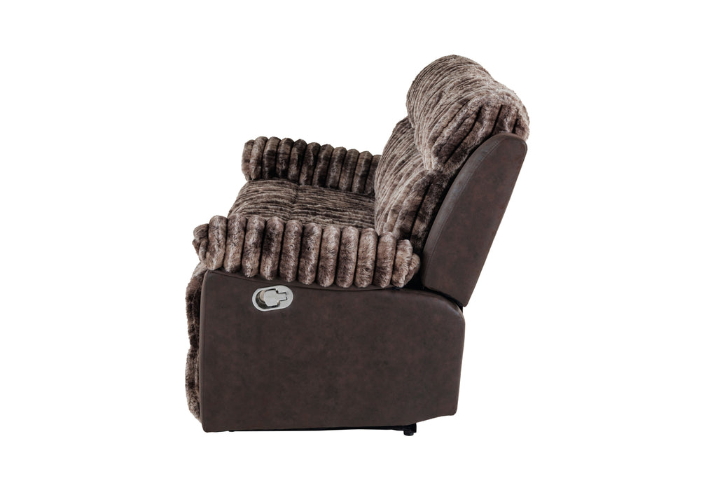U6028 BROWN RECLINING SOFA - De Avenue Furniture