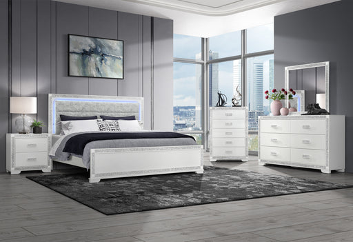 SOLEIL WHITE KING BED GROUP - De Avenue Furniture