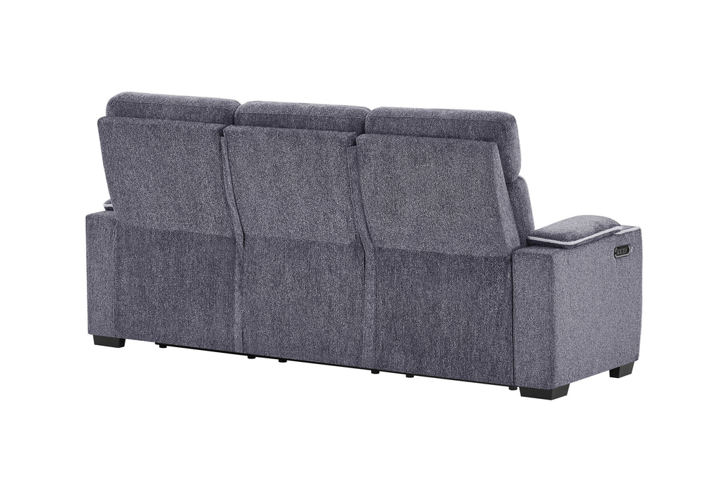 U1895 GREY P2 RECLINING SOFA WITH IS AND LED - De Avenue Furniture