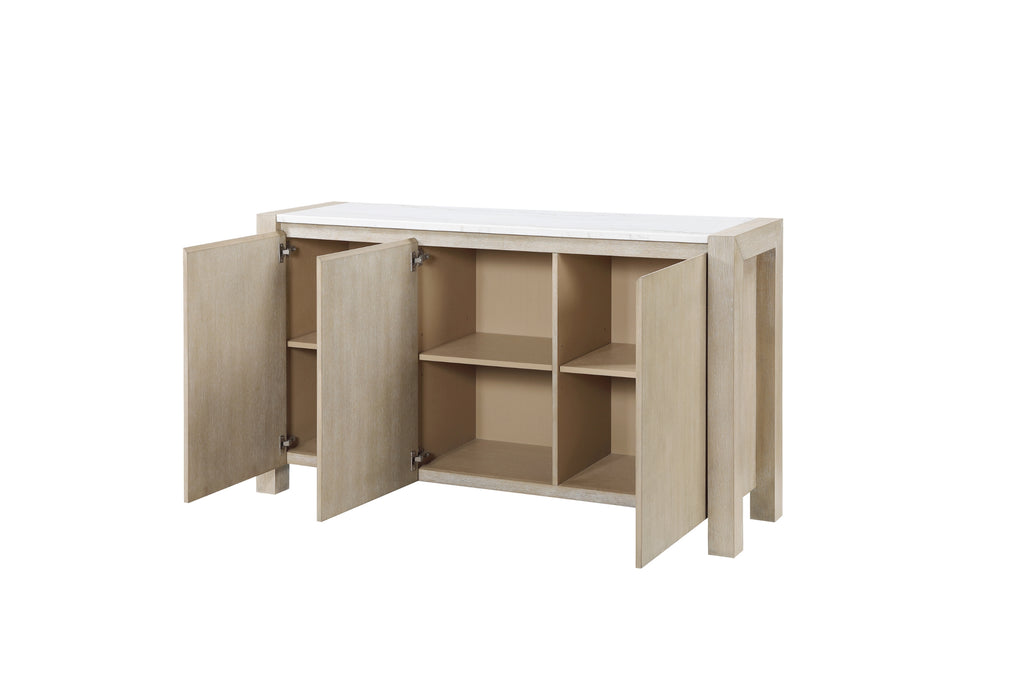 D1321 BUFFET W REAL MARBLE TOP - De Avenue Furniture