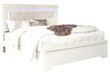 POMPEI METALLIIC WHITE KING BED WITH LED - De Avenue Furniture