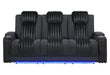 U8000 BLACK PWR REC SOFA W/PHR, DDT, READING LIGHT & LED LIGHT - De Avenue Furniture