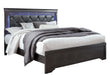 POMPEI METALLIC GREY FULL BED WITH LED - De Avenue Furniture