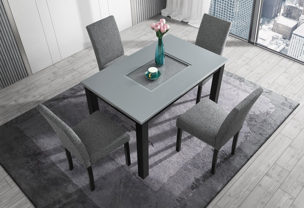 D8112 DINING TABLE WITH 4 D8112 DINING CHAIRS - De Avenue Furniture