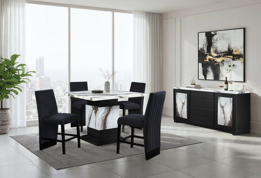 D12 BAR TABLE AND 4 BAR STOOLS - De Avenue Furniture