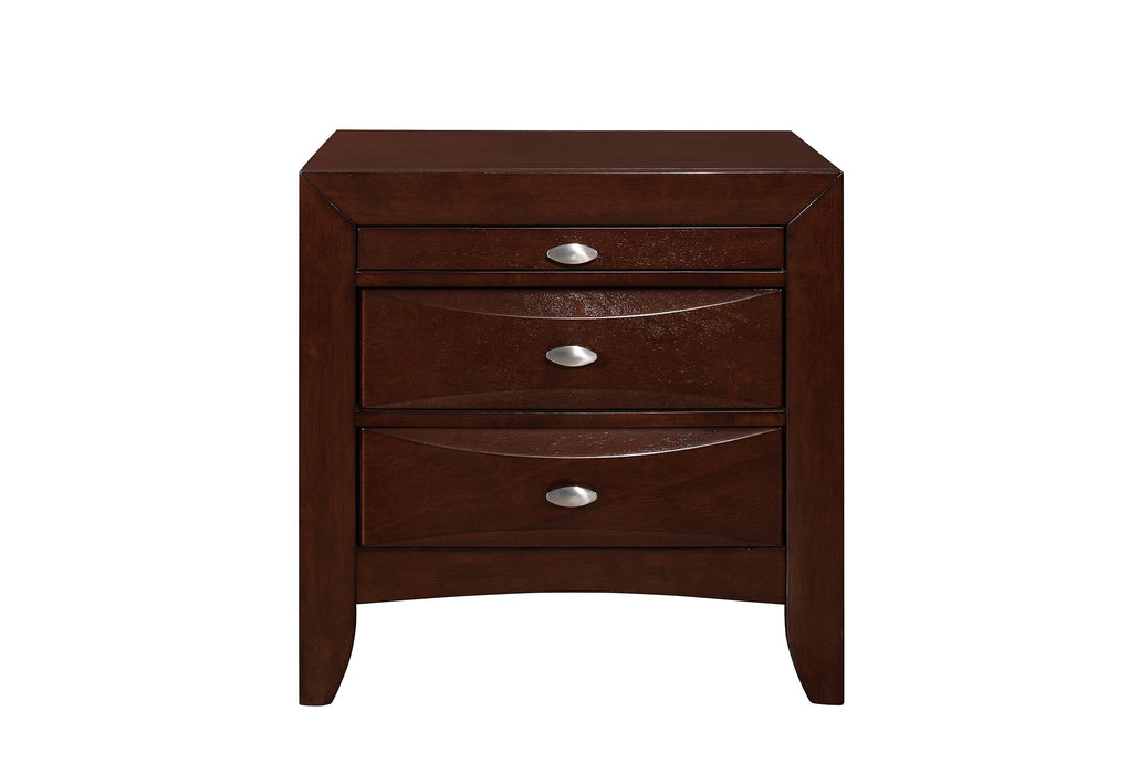 LINDA NEW MERLOT NIGHTSTAND - De Avenue Furniture