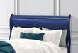 CHARLIE BLUE QUEEN BED WITH LED, DRESSER, MIRROR, NIGHTSTAND - De Avenue Furniture