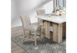 D04 NATURAL BAR TABLE + 6 D8685 BEIGE/NAT BAR STOOL - De Avenue Furniture