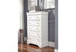 POMPEI METALLIC WHITE KING BED W/LED, DRESSER, MIRROR AND NIGHTSTAND - De Avenue Furniture