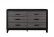 LISBON GREY/BLACK BOOKCASE TWIN BED, DRESSER, MIRROR AND NIGHTSTAND - De Avenue Furniture