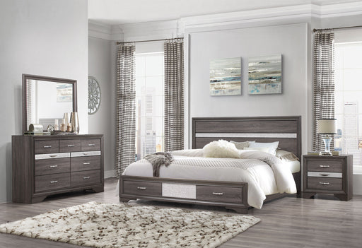 SEVILLE GREY QUEEN BED DRESSER MIRROR NIGHTSTAND - De Avenue Furniture