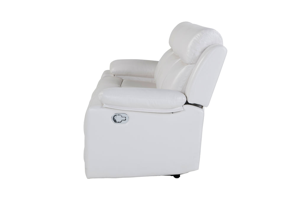 U6026 BLANCHE WHITE RECLINING SOFA WITH LED - De Avenue Furniture
