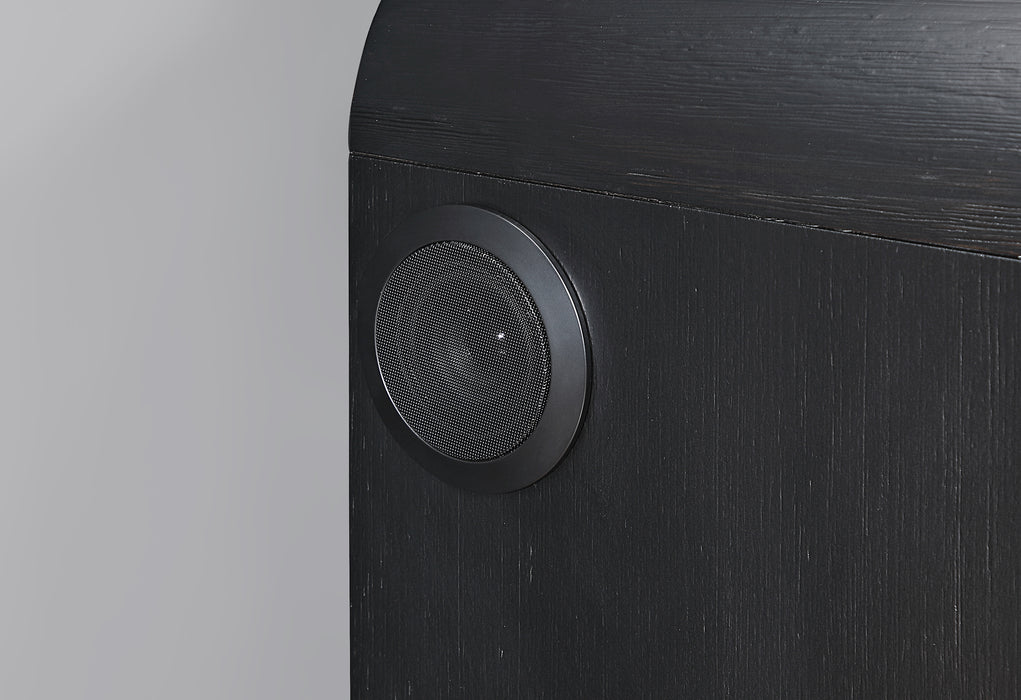 BECKETT WHITE/BLACK NIGHTSTAND WITH LED, COOLER AND SPEAKER - De Avenue Furniture