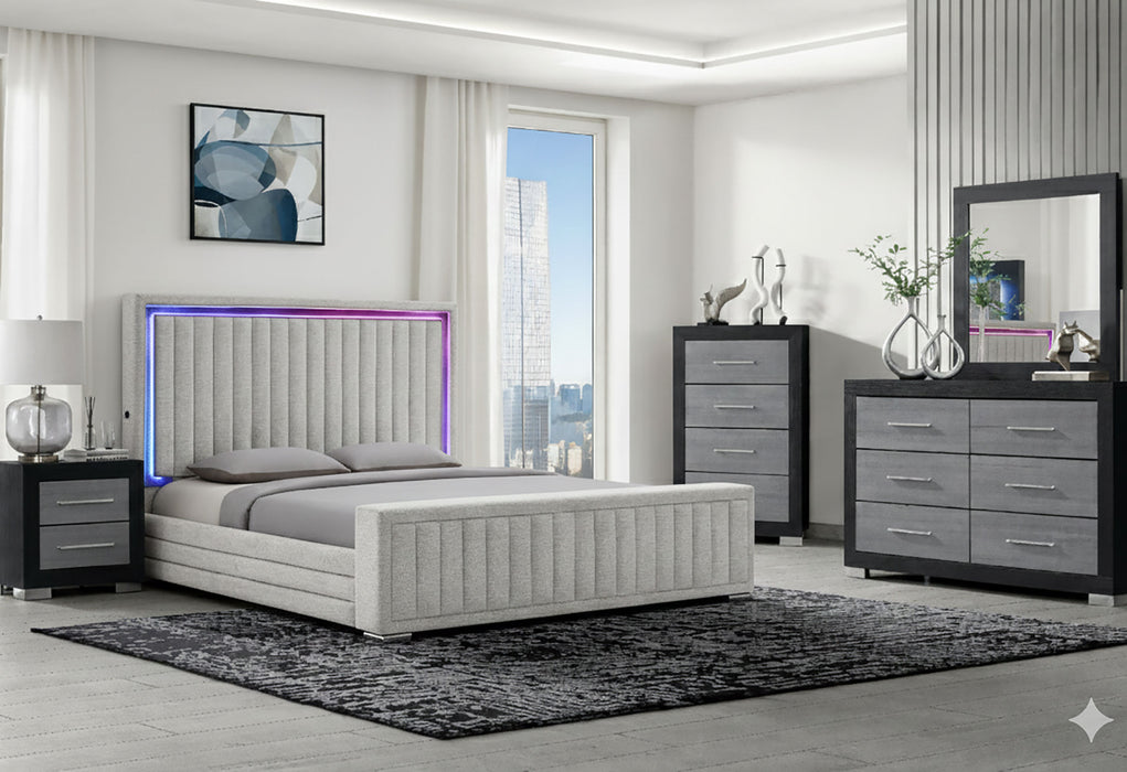 ELIAS/EMMA REGULAR FB BLACK KING BED GROUP - De Avenue Furniture