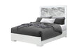 NAOMI SILVER MARBLE QUEEN BED WITH LED - De Avenue Furniture