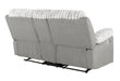 U6028 GREY CONSOLE RECLINING LOVESEAT - De Avenue Furniture