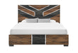 OPTIMUS BROWN/BLACK KING BED - De Avenue Furniture