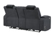 U8000 BLACK PWR CONSOLE REC LOVESEAT W/PHR, LED AND SPEAKER - De Avenue Furniture