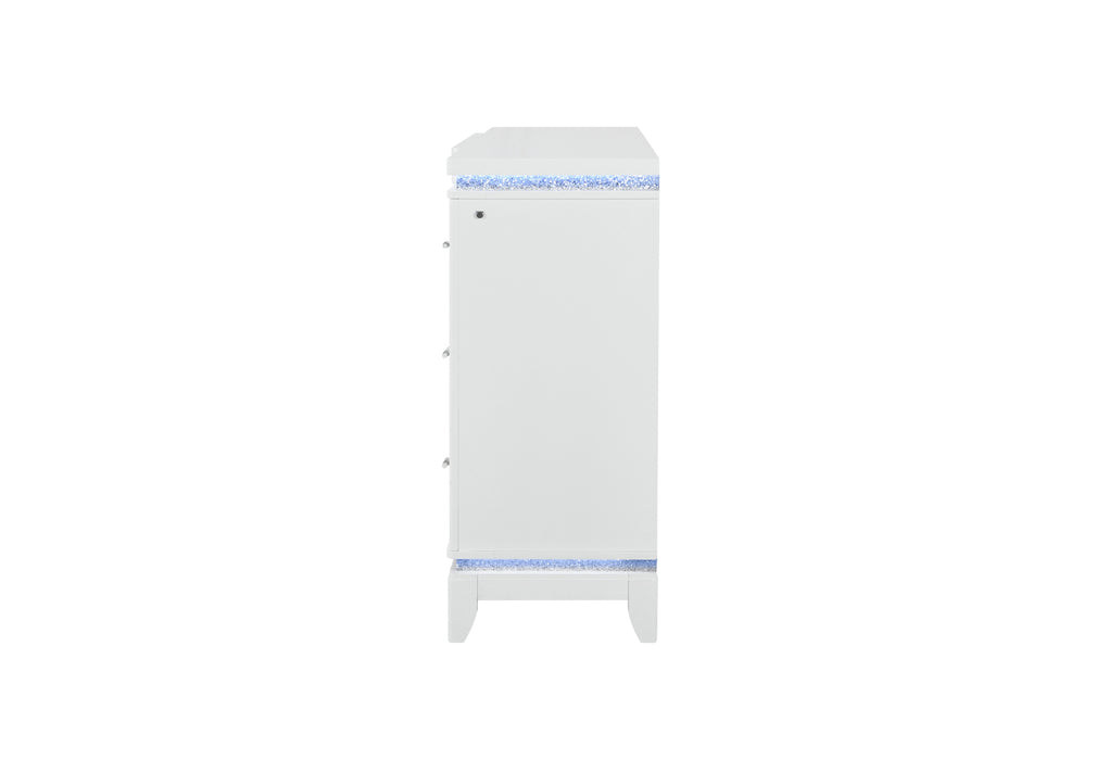 ALINA WHITE DRESSER WITH LED - De Avenue Furniture