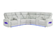 U8611 BLANCHE SILVER SECTIONAL WITH LED - De Avenue Furniture