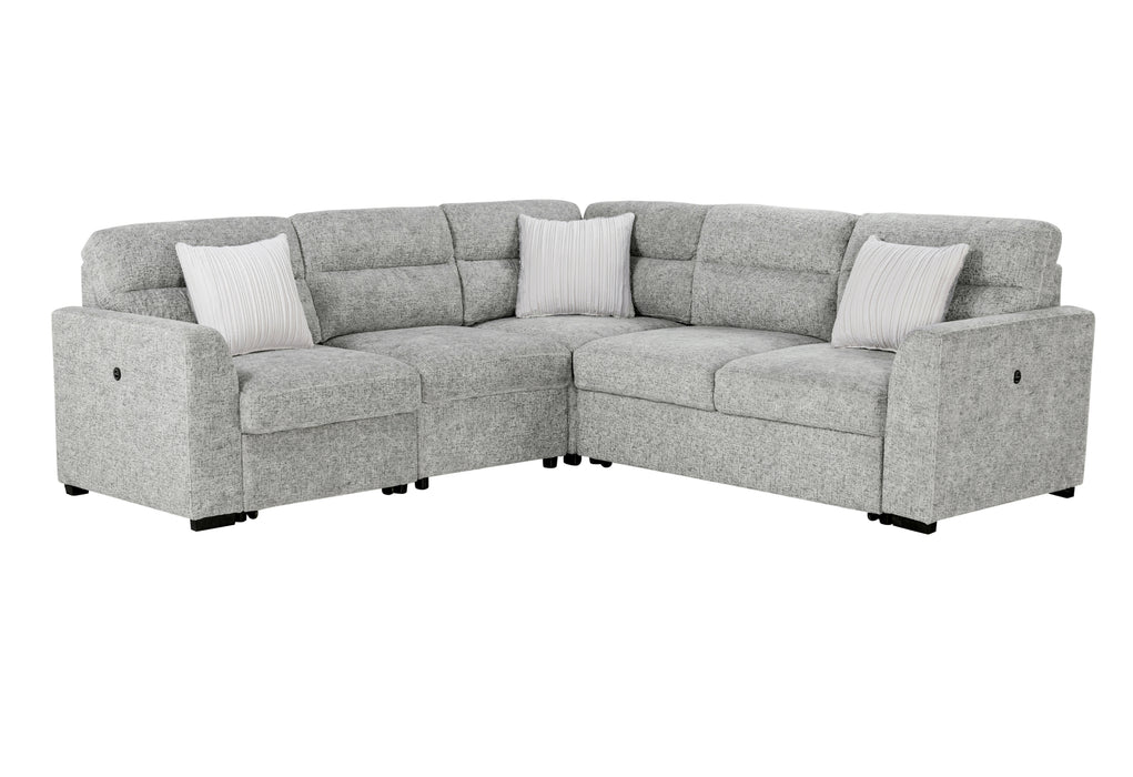 U9401 NICKEL SOFA BED SECTIONAL WITH 3 PILLOWS - De Avenue Furniture