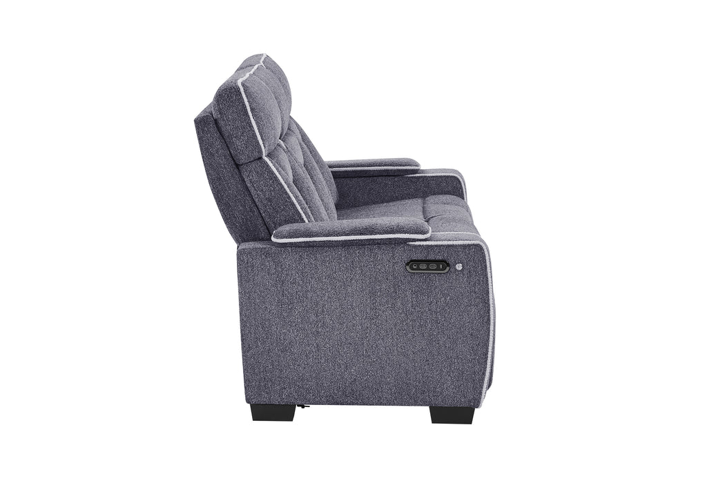 U1895 GREY P2 RECLINING SOFA WITH IS AND LED - De Avenue Furniture