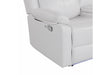 U6026 BLANCHE WHITE REC SOFA/CONSOLE REC LOVESEAT WITH LED & SPEAKER - De Avenue Furniture