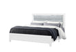 LUCCIA WHITE KING BED WITH LED, DRESSER, MIRROR, NIGHTSTAND - De Avenue Furniture
