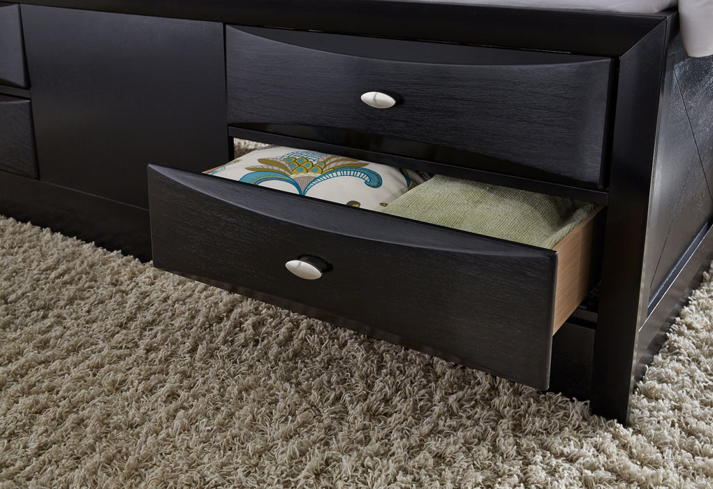 LINDA BLACK FULL BED GROUP - De Avenue Furniture