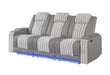 U8000 GREY PWR REC SOFA W/PHR, DDT, READING LIGHT & LED LIGHT - De Avenue Furniture
