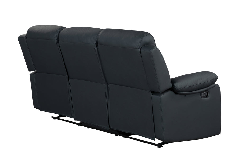 U6026 BLACK PU 72A RECLINING SOFA WITH LED - De Avenue Furniture