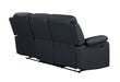 U6026 BLACK PU 72A RECLINING SOFA WITH LED - De Avenue Furniture