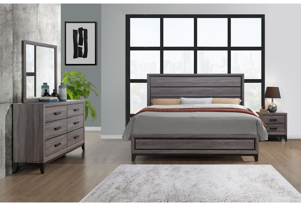 KATE GREY KING BED - De Avenue Furniture