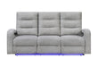 U6611 GREY 15 POWER RECLINING SOFA WITH LED - De Avenue Furniture