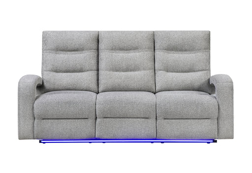 U6611 GREY 15 POWER RECLINING SOFA WITH LED - De Avenue Furniture