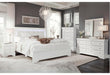 POMPEI METALLIC WHITE FULL BED GROUP WITH LED - De Avenue Furniture