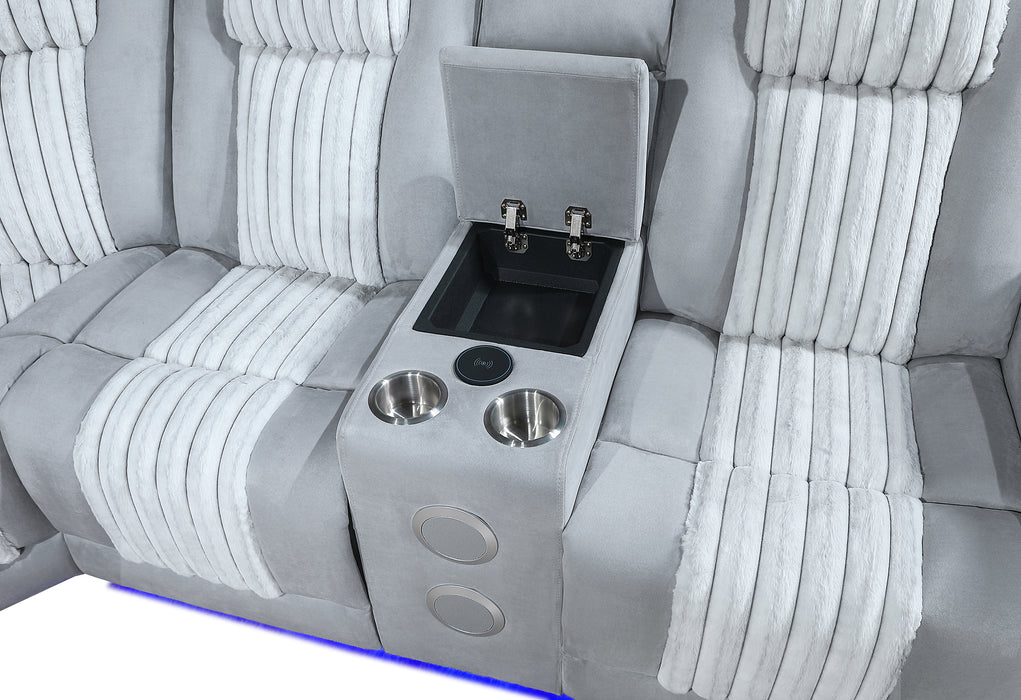 U8000 GREY P2 SECTIONAL WITH LED - De Avenue Furniture
