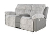 U6028 GREY CONSOLE RECLINING LOVESEAT - De Avenue Furniture